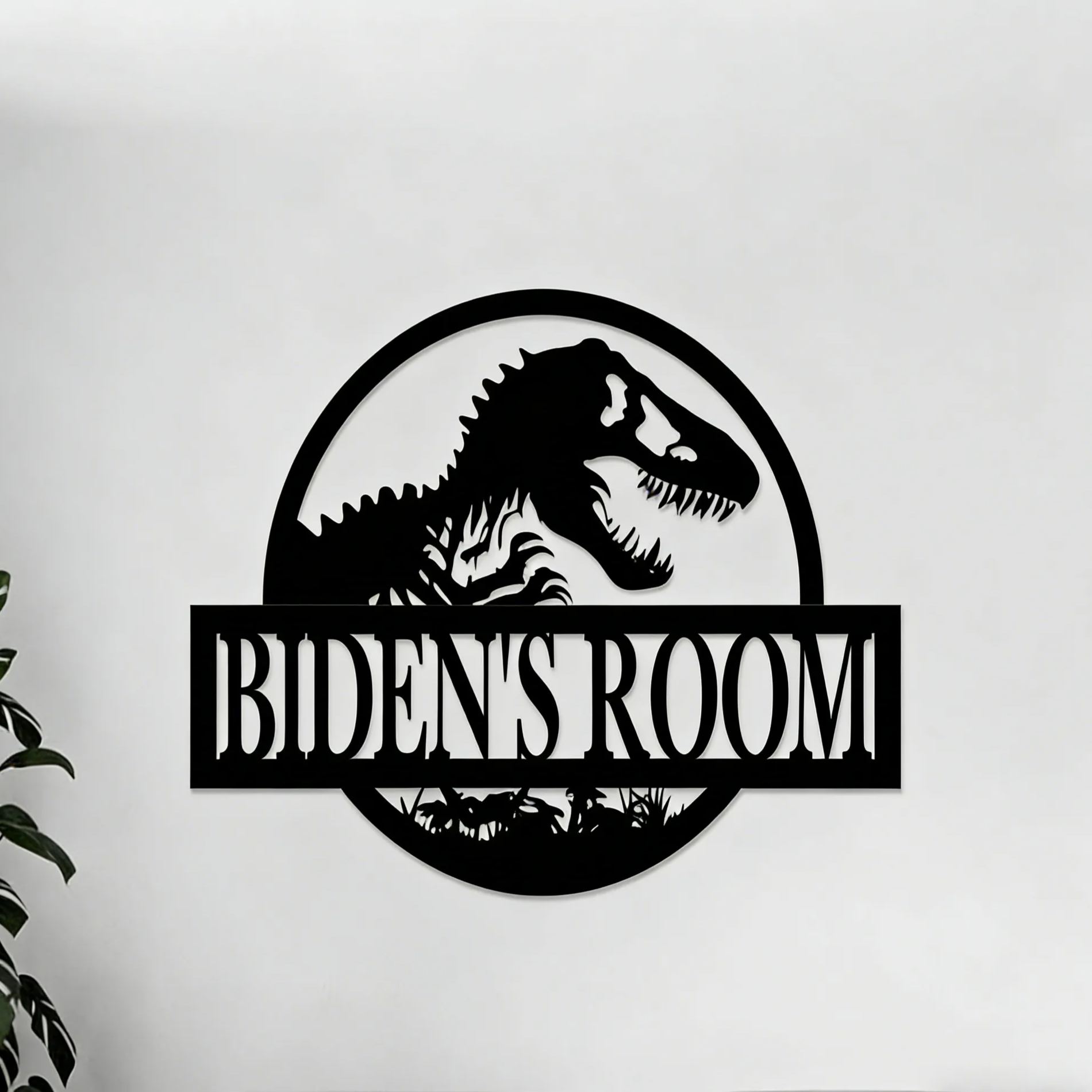 Personalized Kid's Bedroom Dinosaur Door Sign | CWBaby408