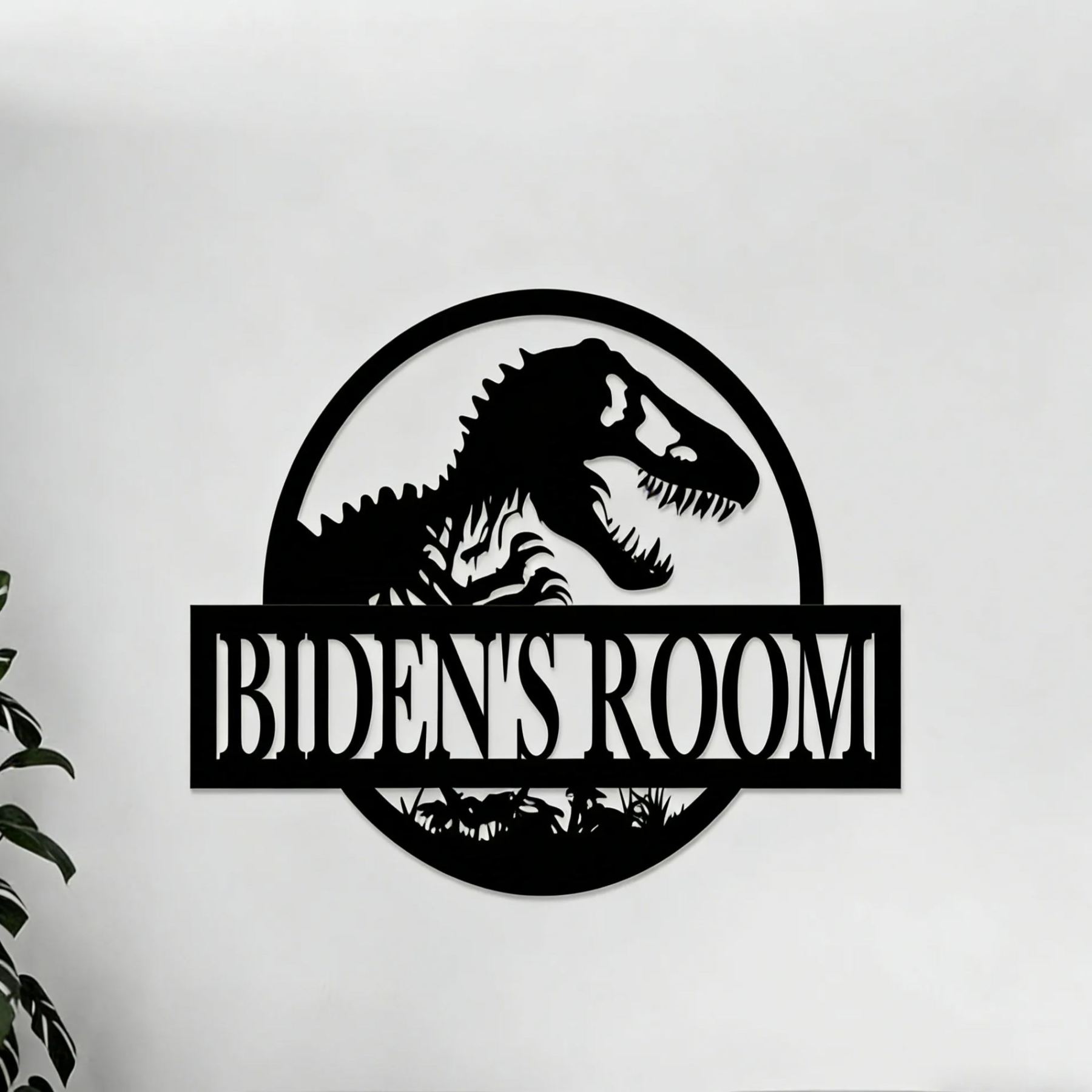 Personalized Kid's Bedroom Dinosaur Door Sign | CWBaby408