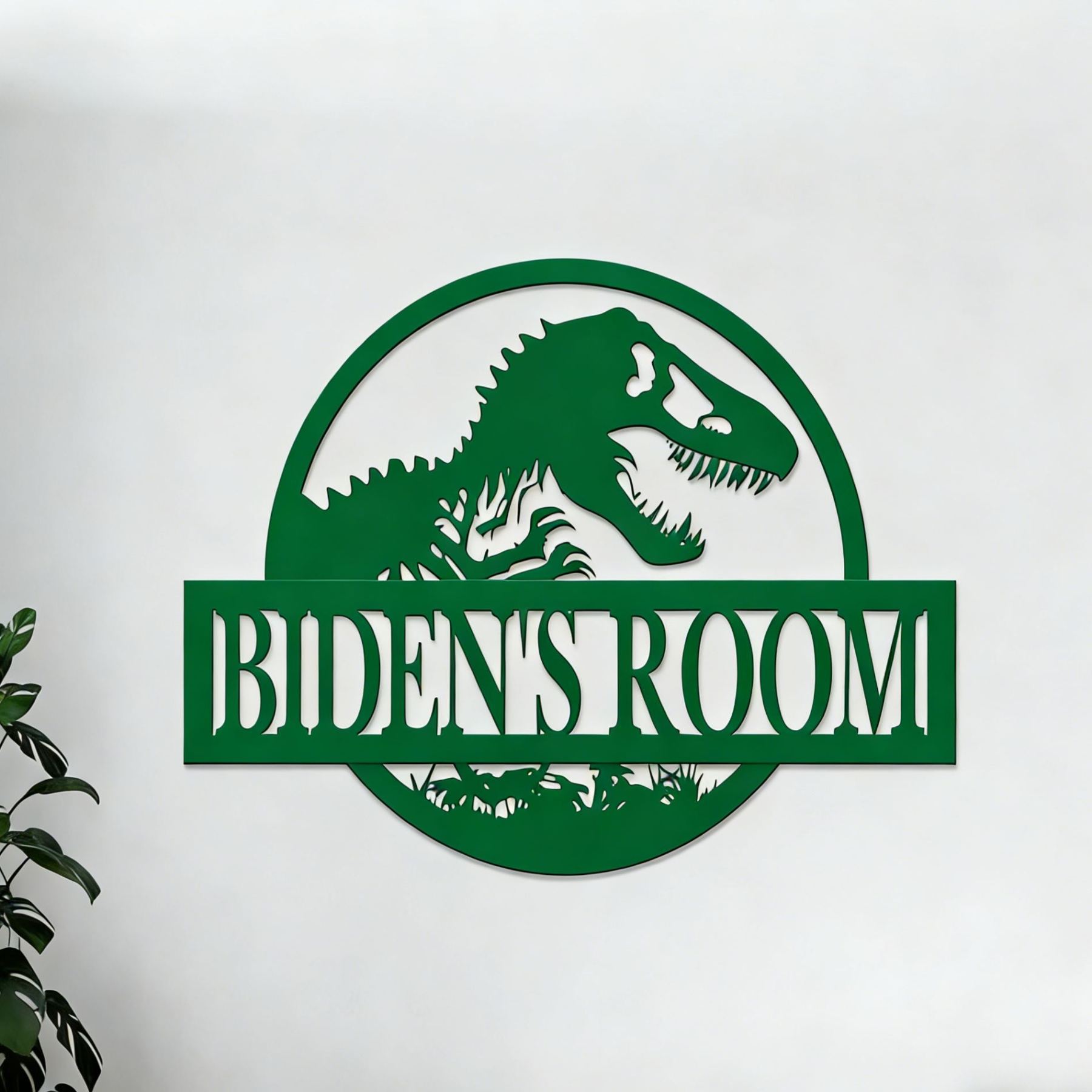 Personalized Kid's Bedroom Dinosaur Door Sign | CWBaby408