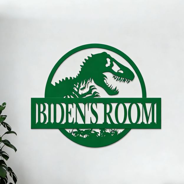 Personalized Kid's Bedroom Dinosaur Door Sign | CWBaby408