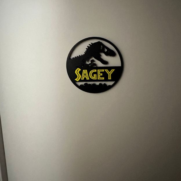 Personalized Kid's Bedroom Dinosaur Door Sign | CWBaby423