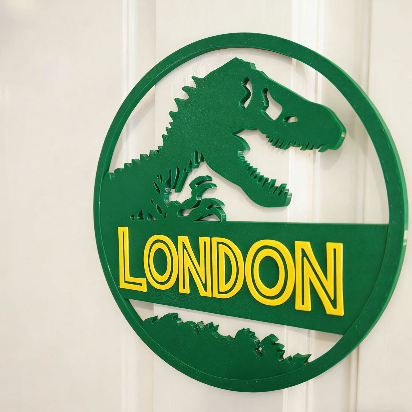 Personalized Kid's Bedroom Dinosaur Door Sign | CWBaby423