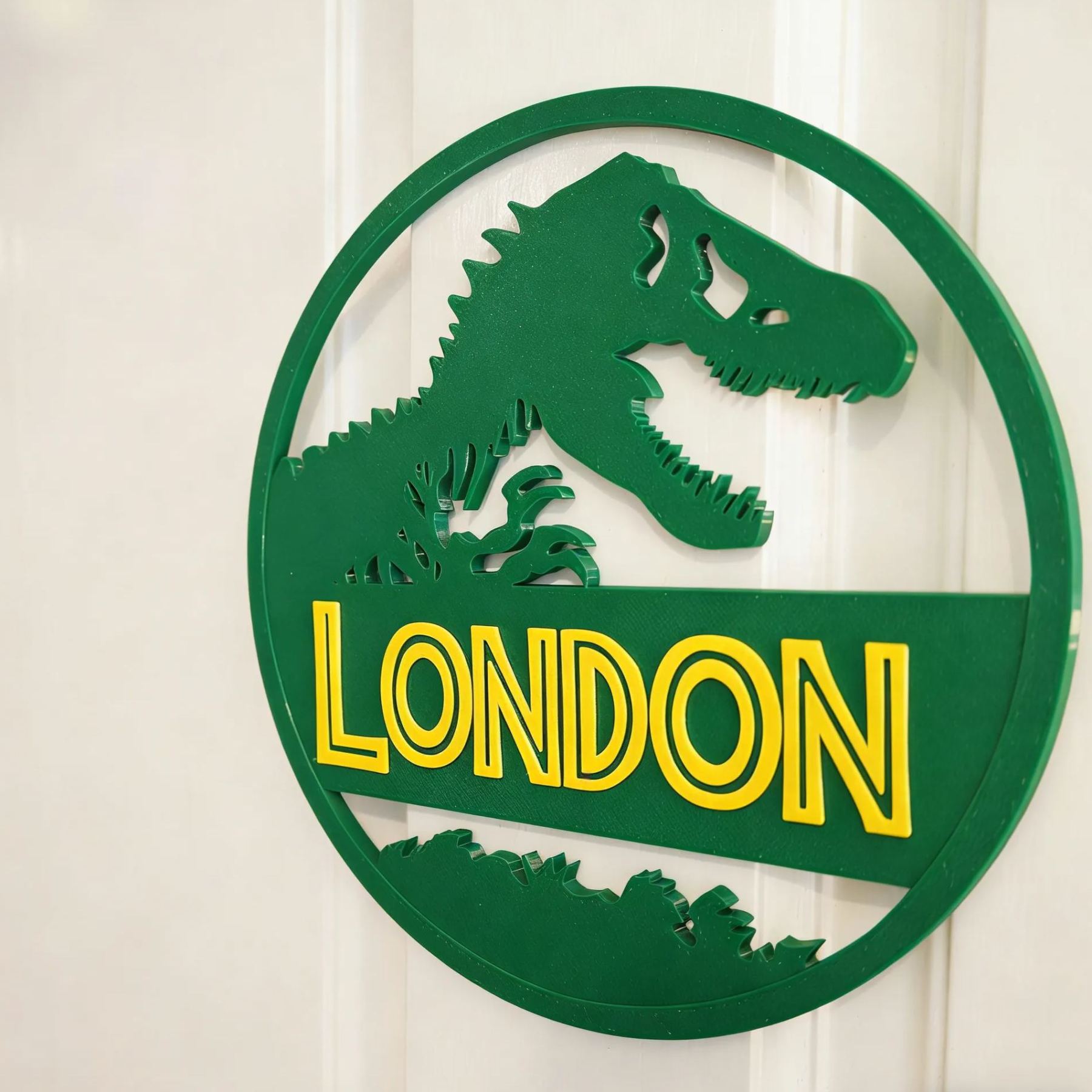 Personalized Kid's Bedroom Dinosaur Door Sign | CWBaby423