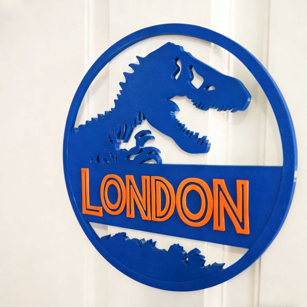 Personalized Kid's Bedroom Dinosaur Door Sign | CWBaby423