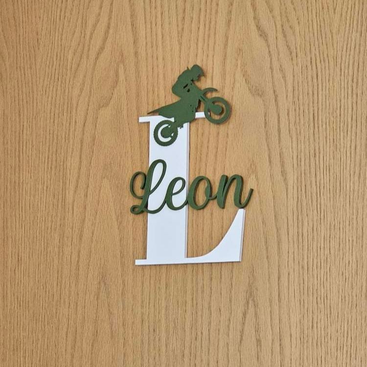 Personalized Monogram Bedroom Door Decoration Name Sign | CWBaby424