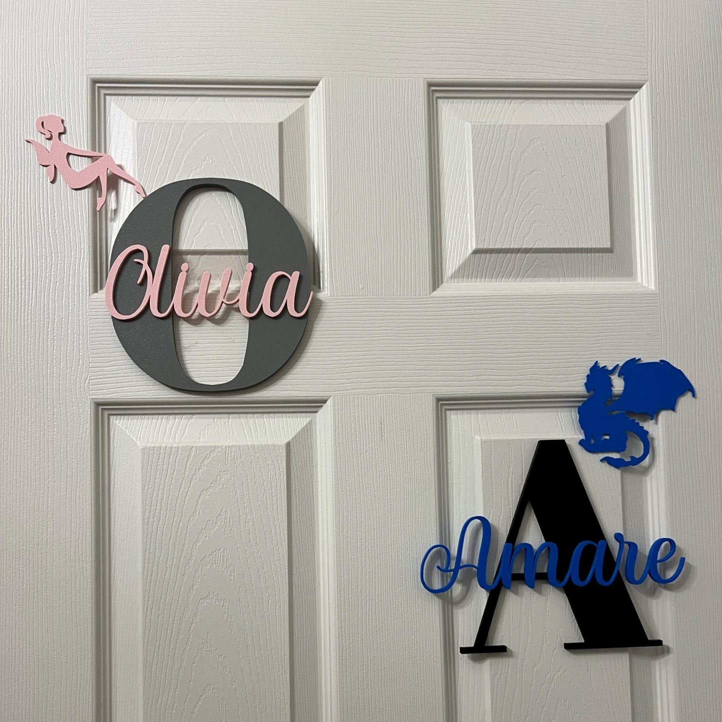Personalized Monogram Bedroom Door Decoration Name Sign | CWBaby424