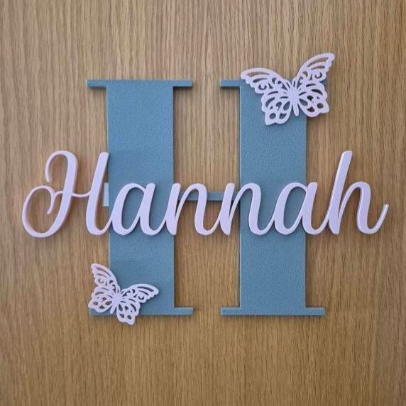 Personalized Monogram Bedroom Door Decoration Name Sign | CWBaby424