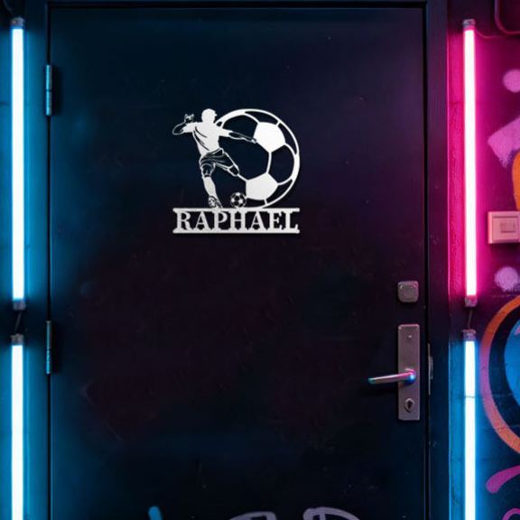 Personalized Kid's Bedroom Soccer Door Sign | CWBaby419