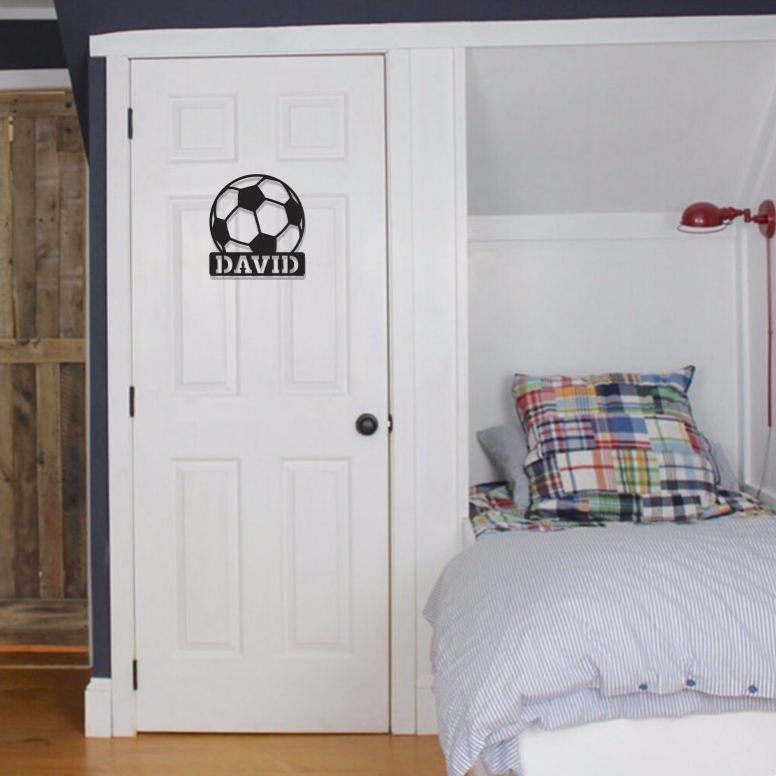 Personalized Kid's Bedroom Soccer Door Sign | CWBaby420