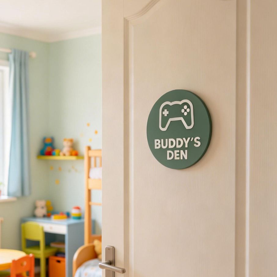 Personalized Kid's Bedroom Game Door Sign | CWBaby422