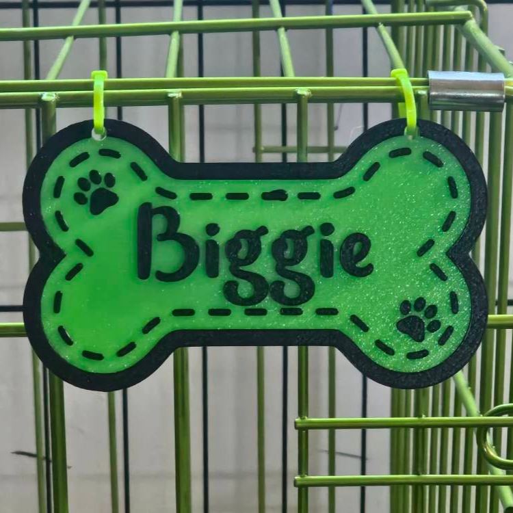 Personalized 3D Printed Dog Name Crate Sign | BKPet411