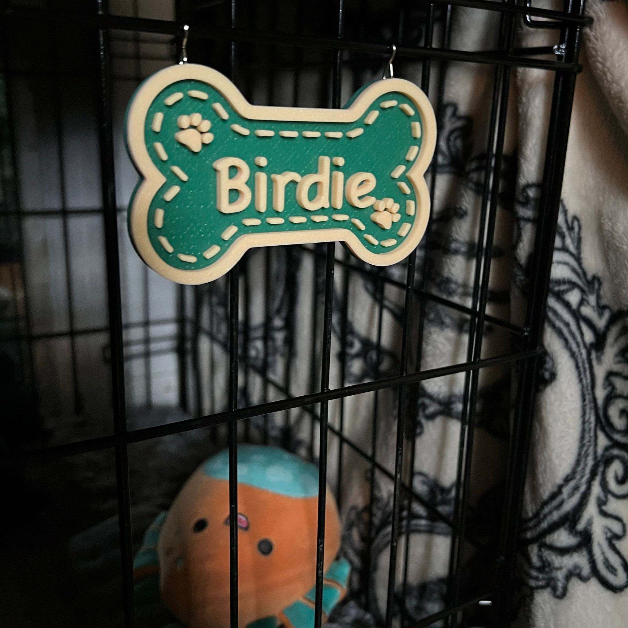 Personalized 3D Printed Dog Name Crate Sign | BKPet411
