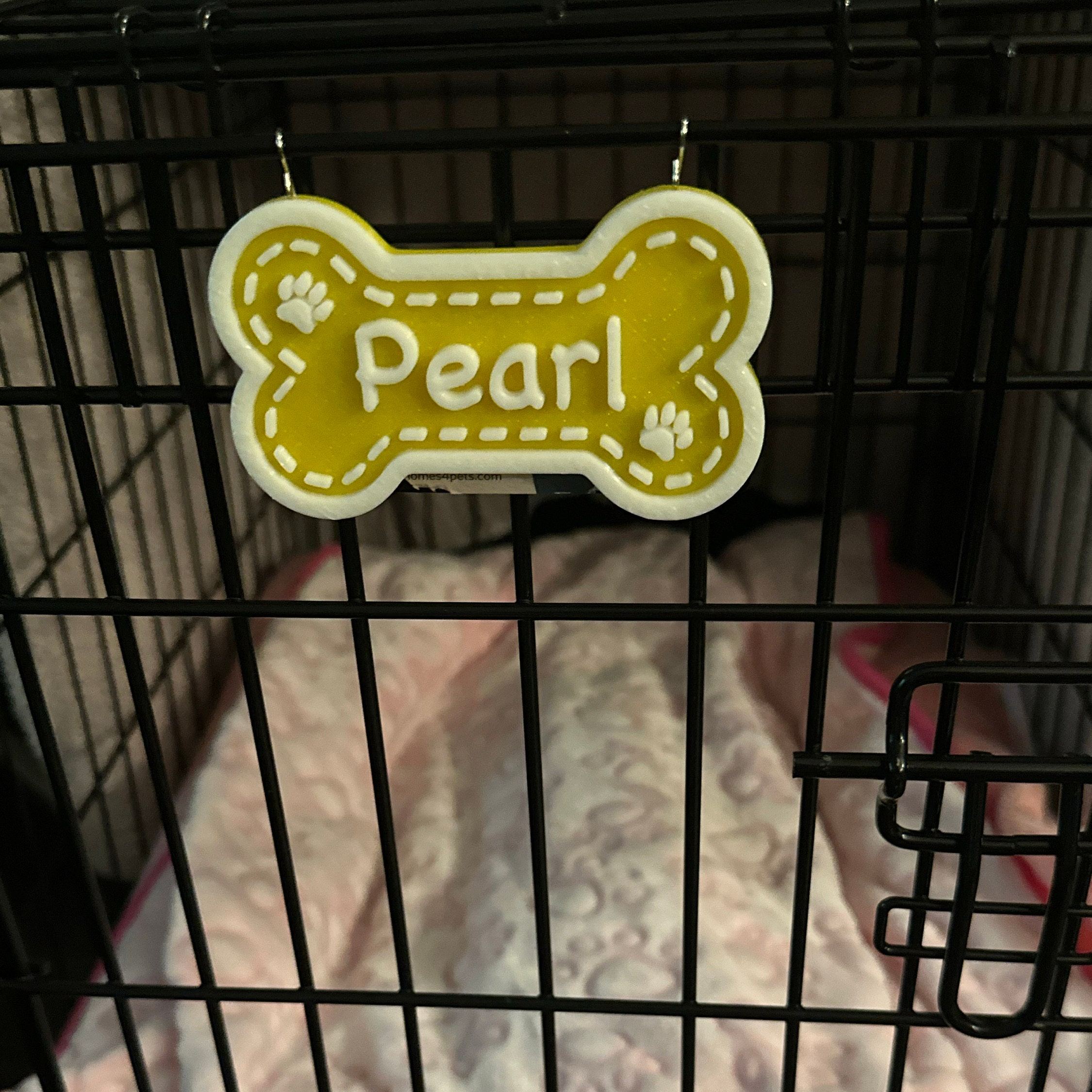 Personalized 3D Printed Dog Name Crate Sign | BKPet411