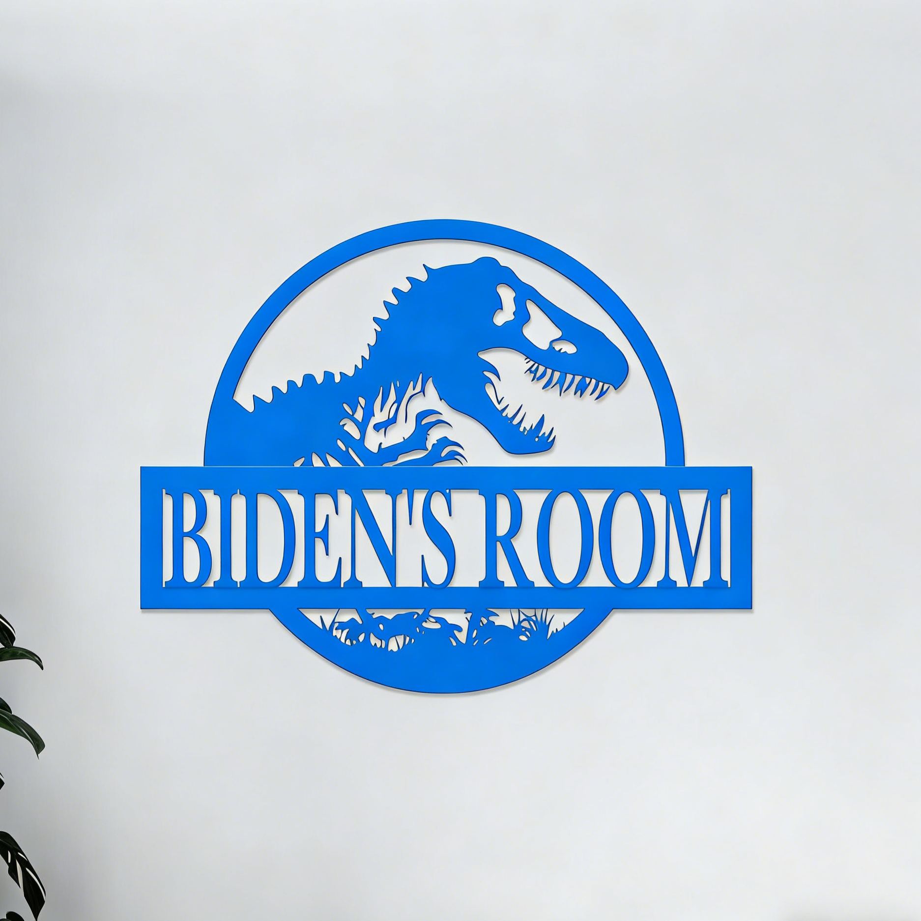 Personalized Kid's Bedroom Dinosaur Door Sign | CWBaby408