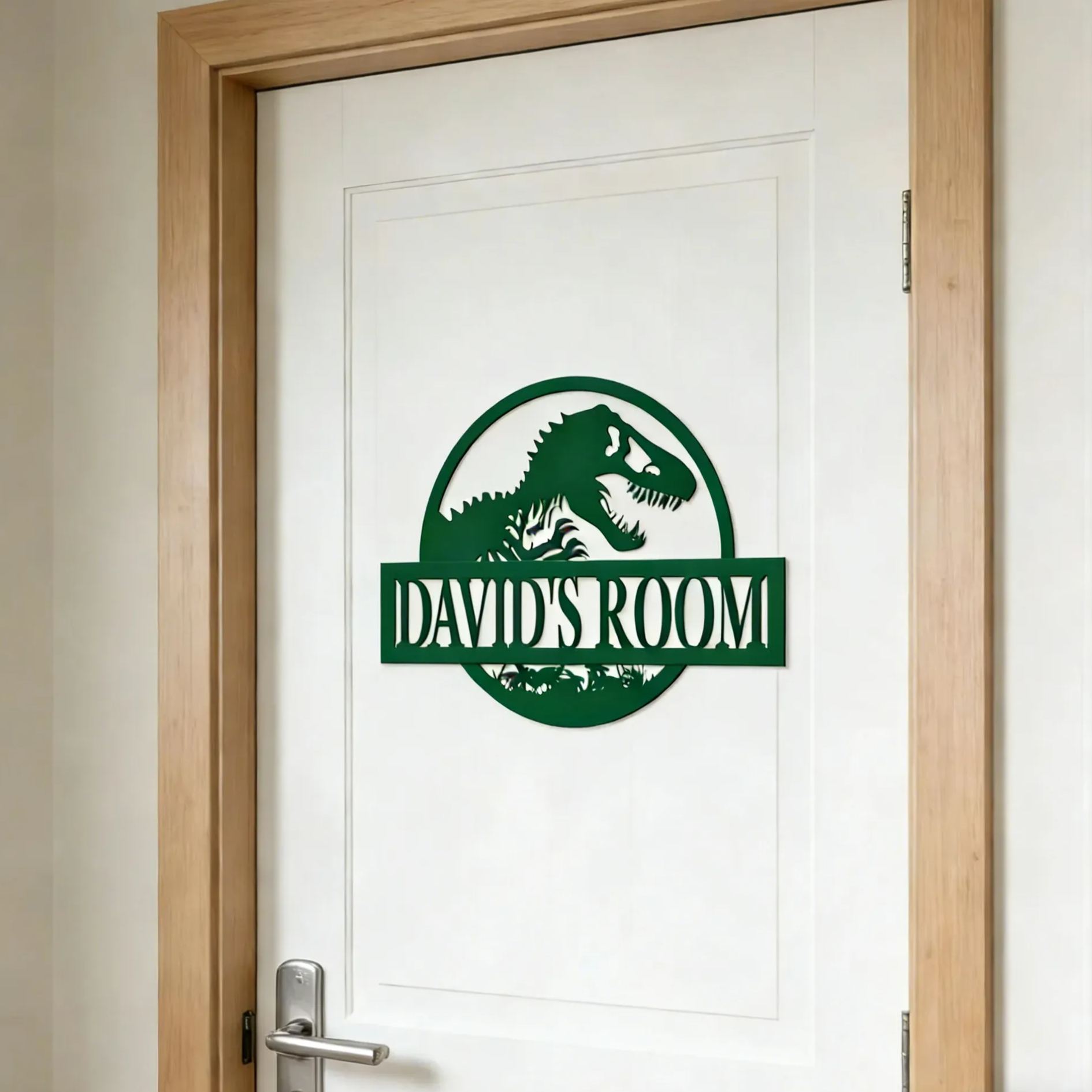 Personalized Kid's Bedroom Dinosaur Door Sign | CWBaby408
