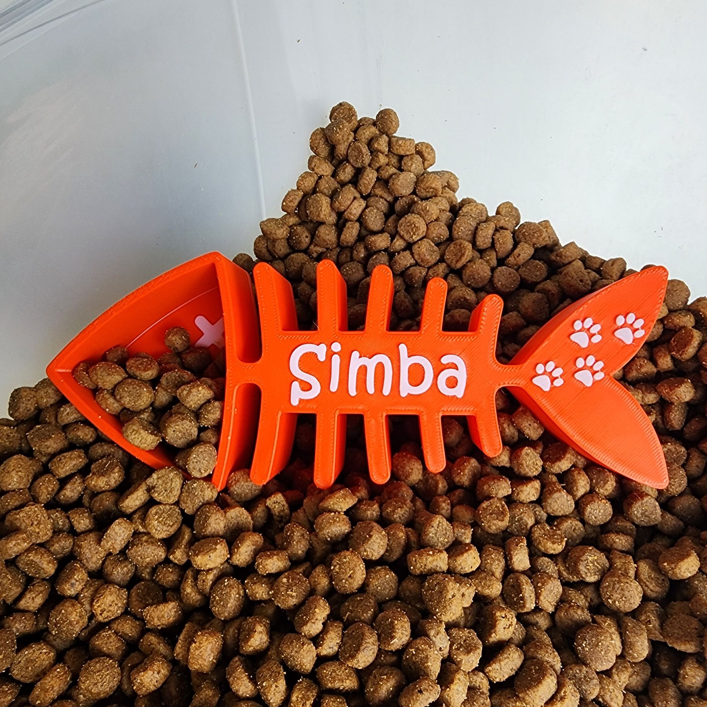 Personalized Fish Skeleton Pet Measuring Food Scoop Cup | BKPet416