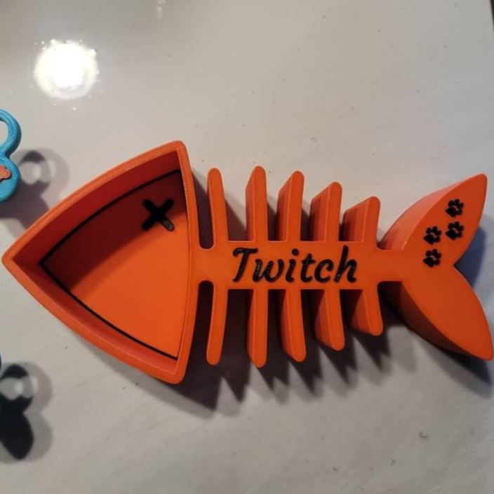 Personalized Fish Skeleton Pet Measuring Food Scoop Cup | BKPet416