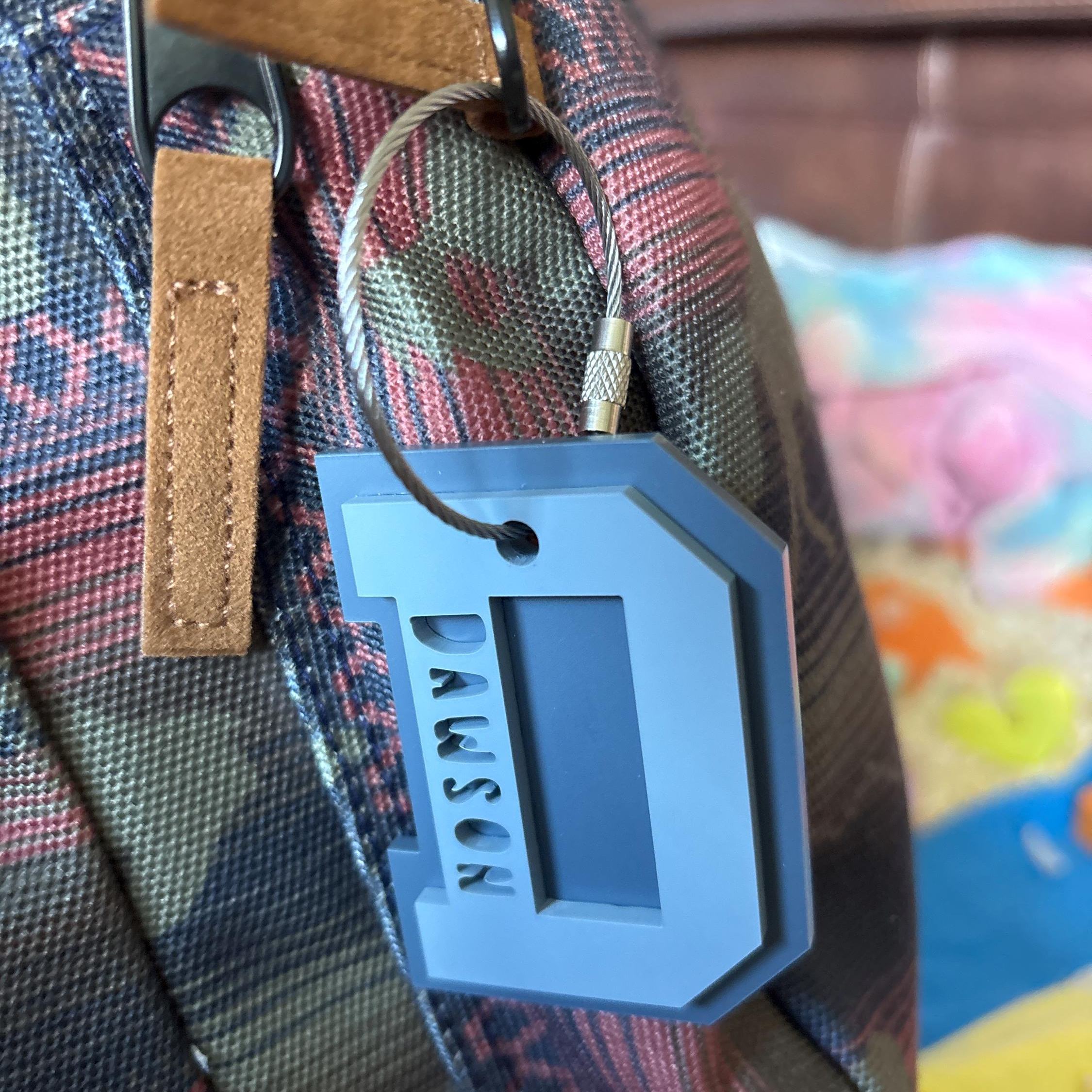 Personalized Varsity Letter Keychains Backpack Tag | CWGift30