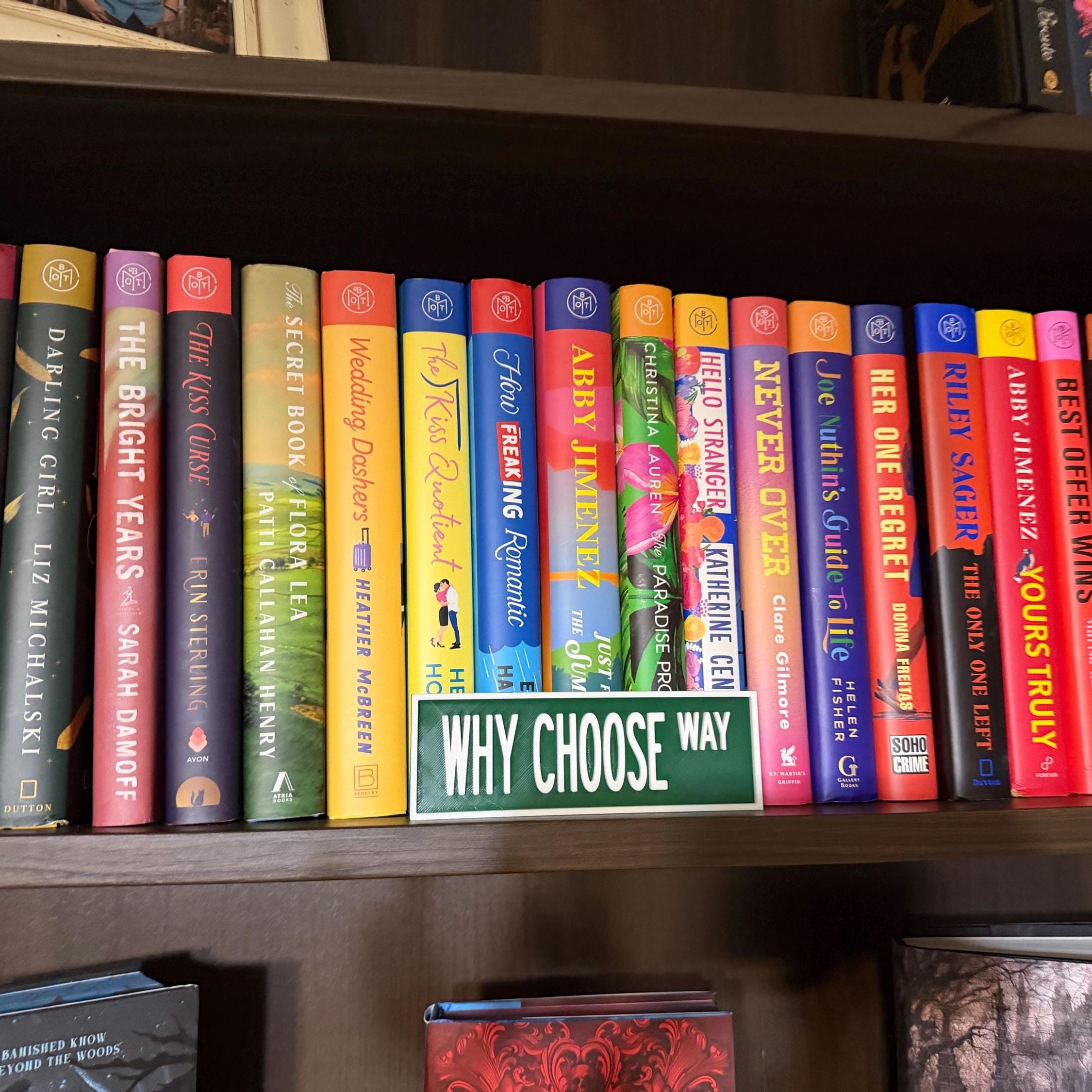 Personalized 3D Printed Bookshelf Library Street Sign | CWGift34