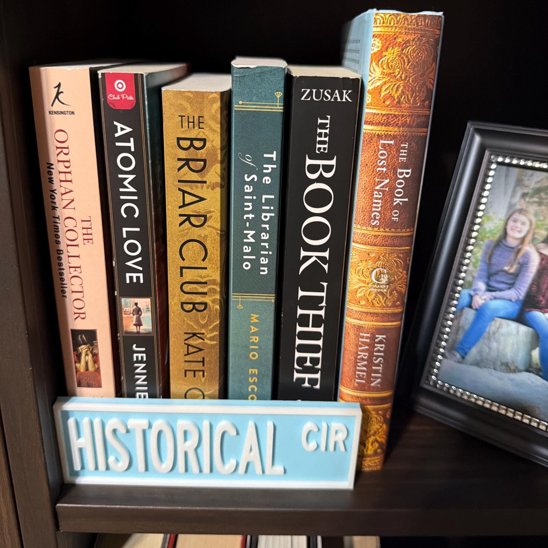 Personalized 3D Printed Bookshelf Library Street Sign | CWGift34