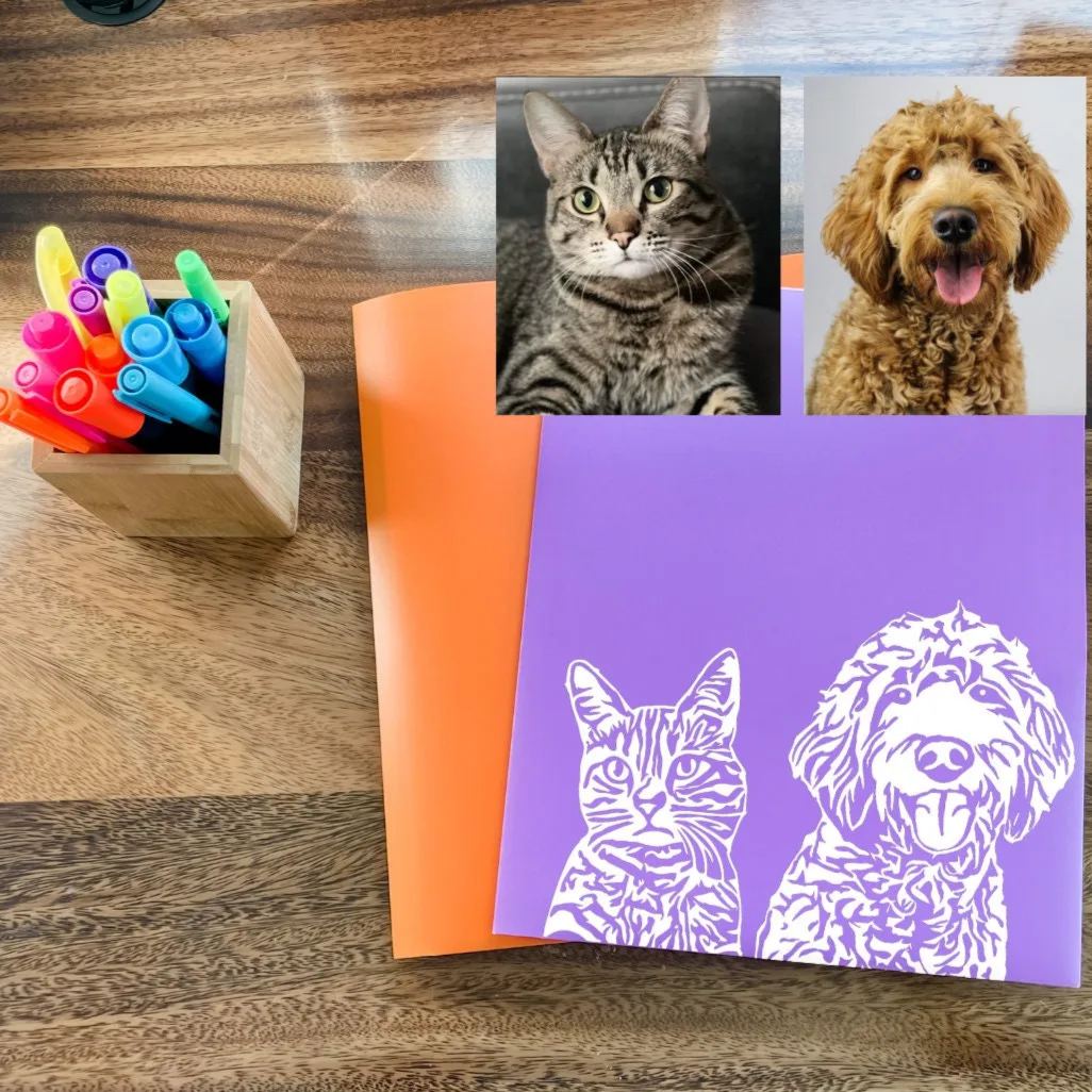 Personalized Adorable Pet Portrait Vinyl Decal | BKPet422