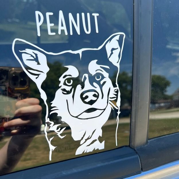 Personalized Adorable Pet Portrait Vinyl Decal | BKPet422