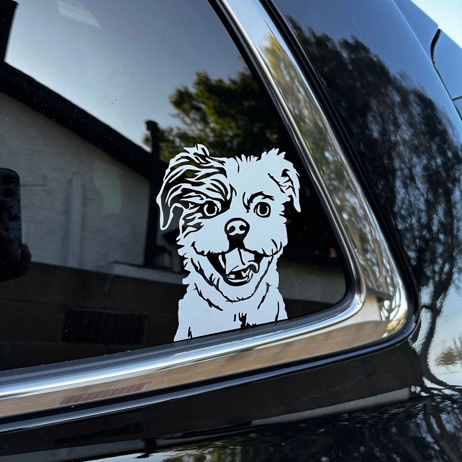 Personalized Adorable Pet Portrait Vinyl Decal | BKPet422