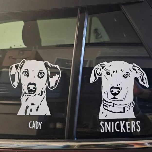 Personalized Adorable Pet Portrait Vinyl Decal | BKPet422
