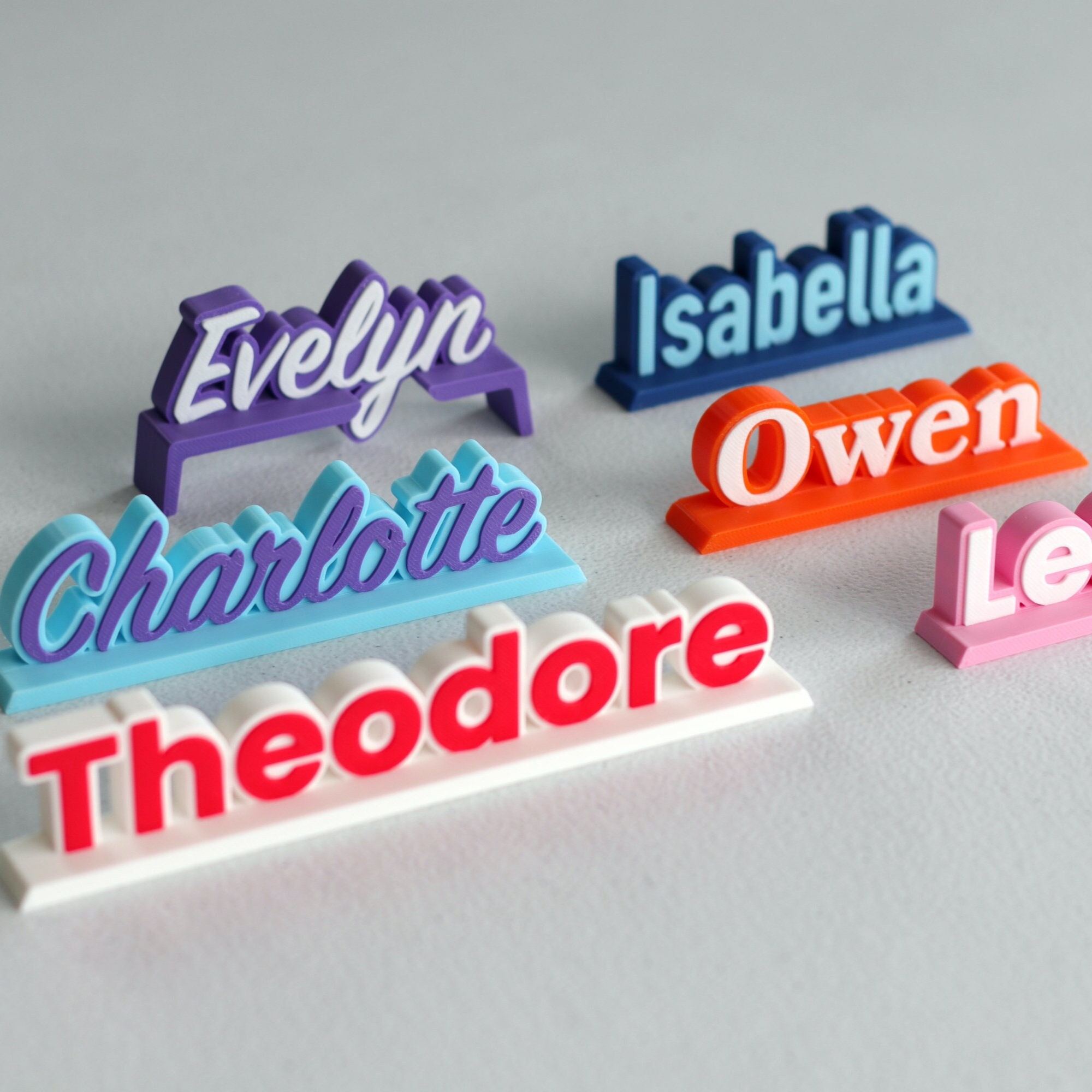Personalized Multi-Color Desk Name Plate | CWGift37