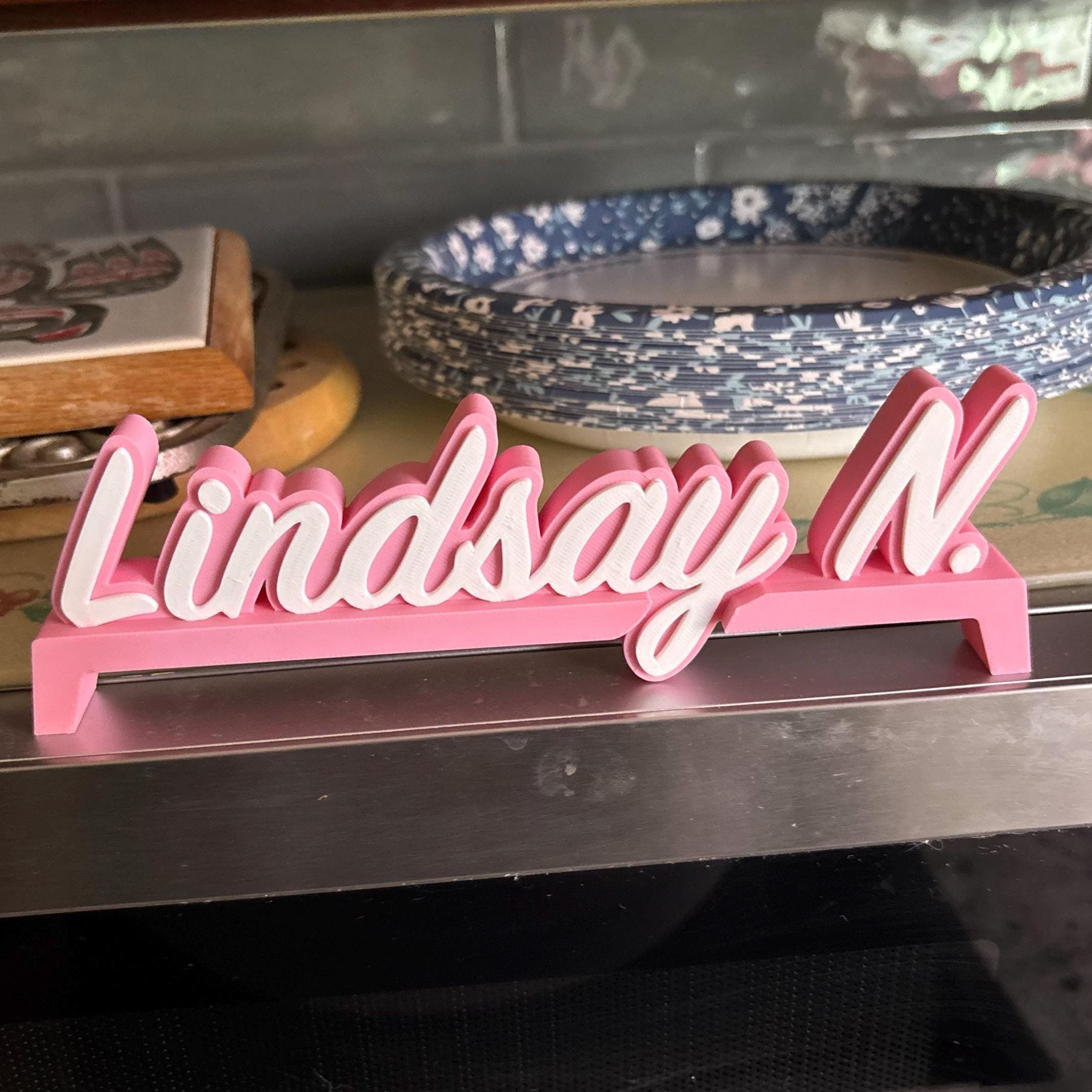 Personalized Multi-Color Desk Name Plate | CWGift37