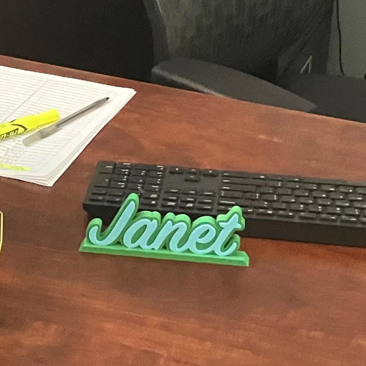 Personalized Multi-Color Desk Name Plate | CWGift37