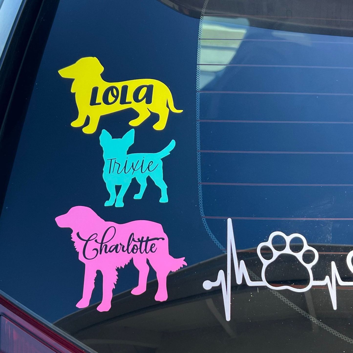 Personalized Pet Silhouette Decal Sticker | BKPet423