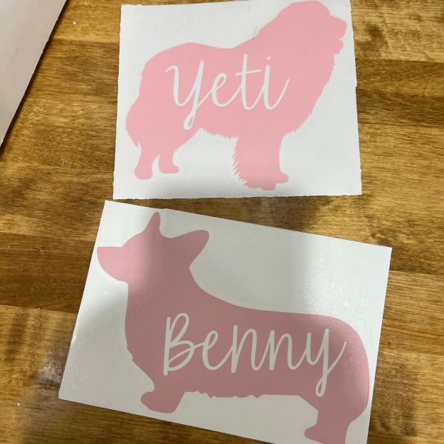 Personalized Pet Silhouette Decal Sticker | BKPet423