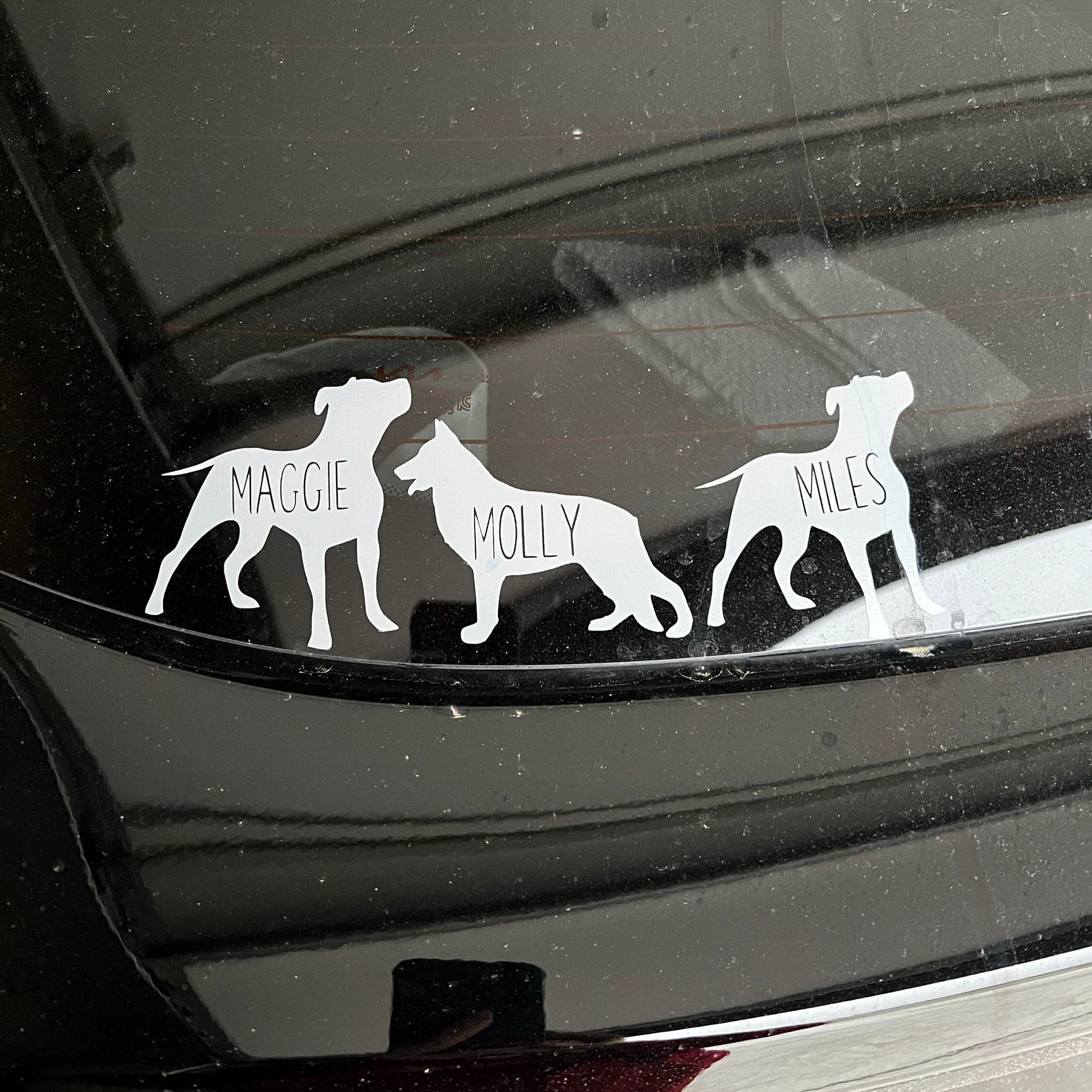 Personalized Pet Silhouette Decal Sticker | BKPet423