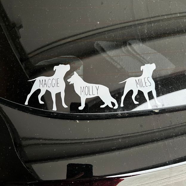 Personalized Pet Silhouette Decal Sticker | BKPet423