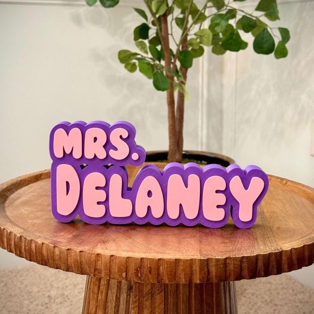 Personalized Back to School Teacher Desk Nameplate| CWGift41