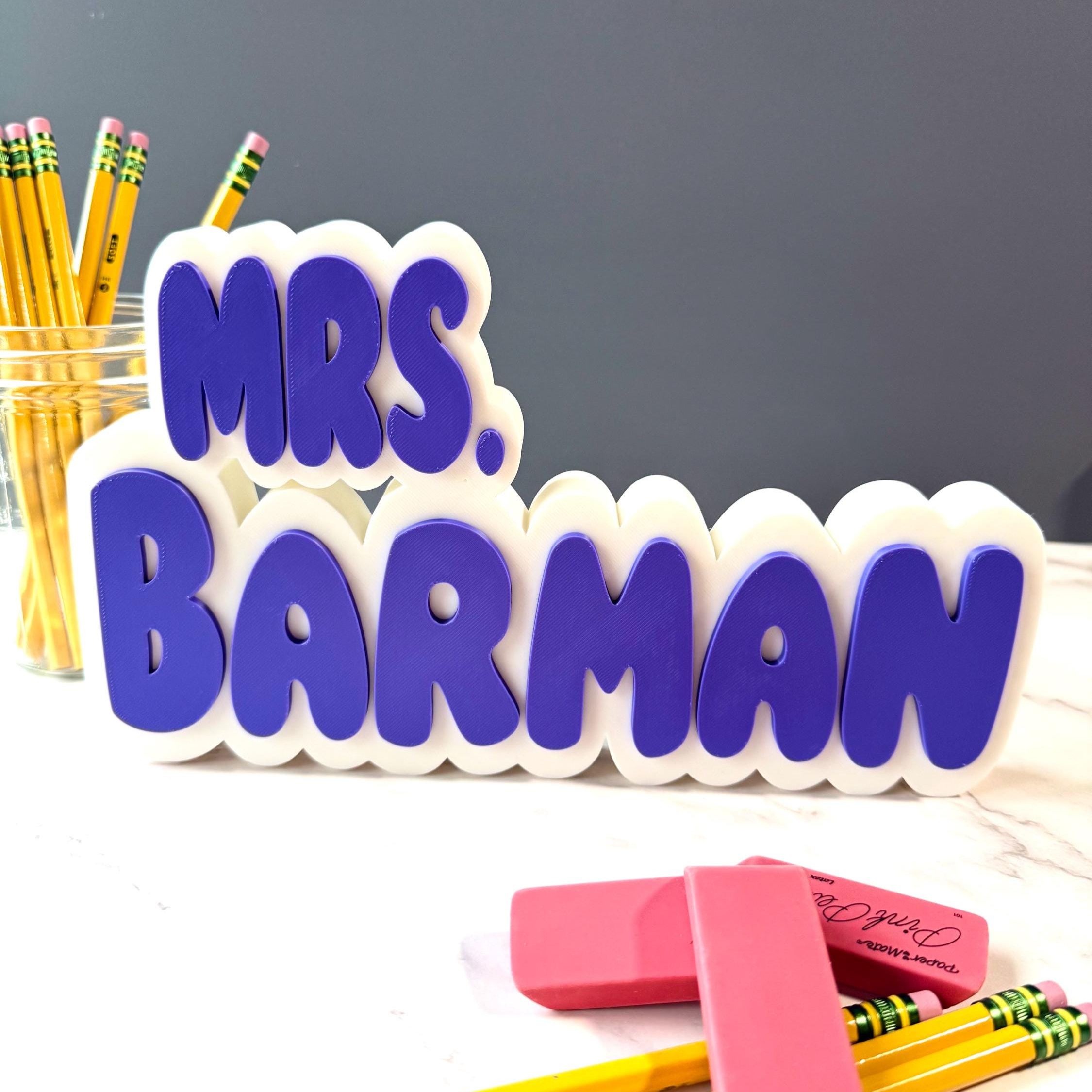 Personalized Back to School Teacher Desk Nameplate| CWGift41