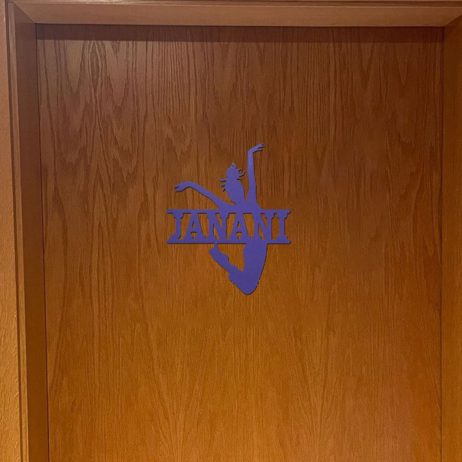 Personalized Gymnast Kid's Bedroom Door Sign | CWBaby445