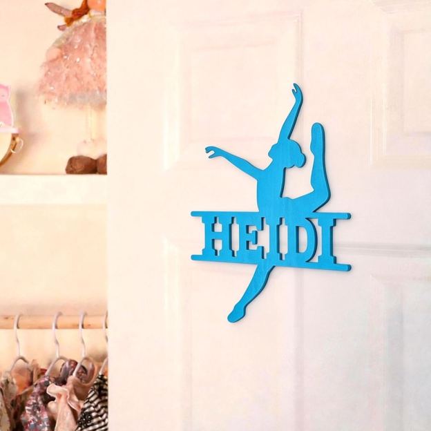 Personalized Gymnast Kid's Bedroom Door Sign | CWBaby445