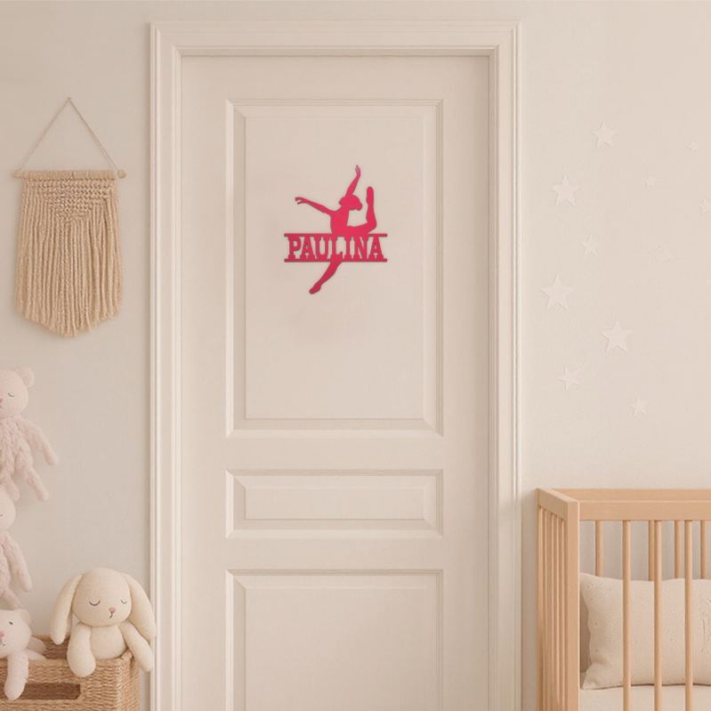Personalized Gymnast Kid's Bedroom Door Sign | CWBaby445