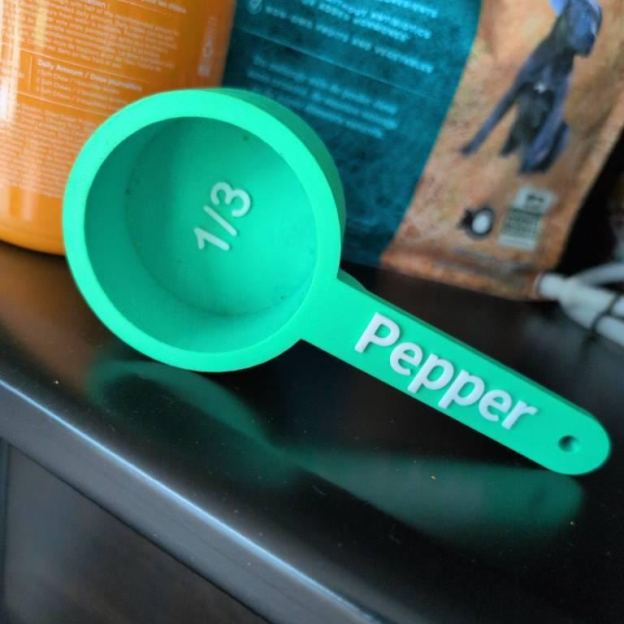 Personalized 3D Printed Pet Measuring Food Scoop Cup | BKPet436