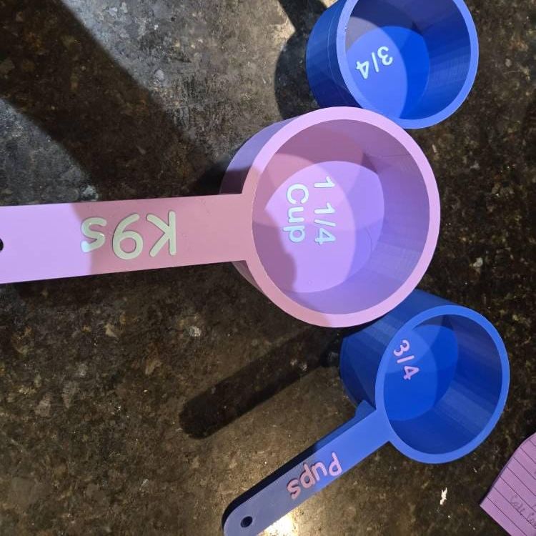 Personalized 3D Printed Pet Measuring Food Scoop Cup | BKPet436