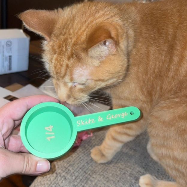 Personalized 3D Printed Pet Measuring Food Scoop Cup | BKPet436