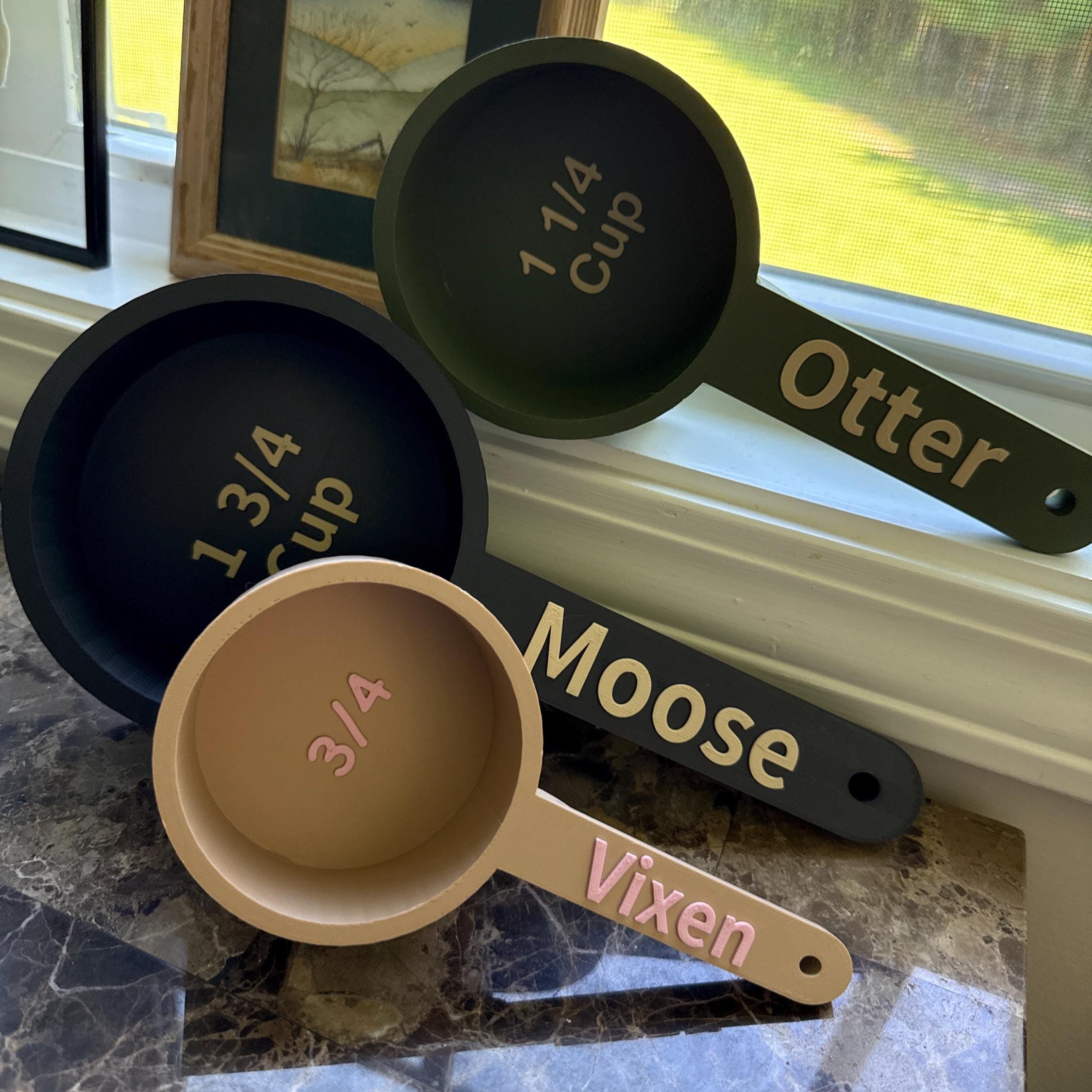 Personalized 3D Printed Pet Measuring Food Scoop Cup | BKPet436