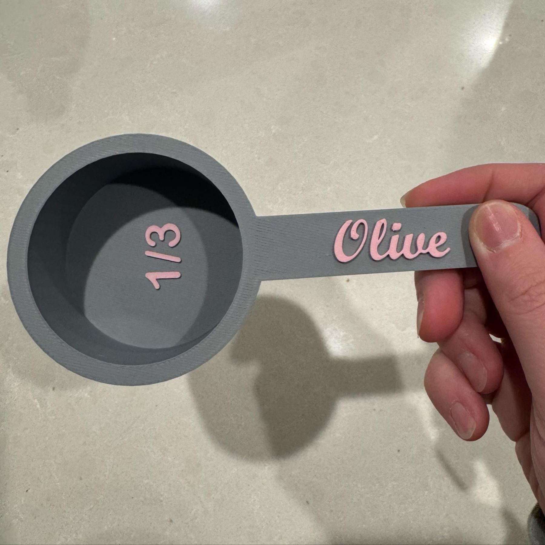 Personalized 3D Printed Pet Measuring Food Scoop Cup | BKPet436