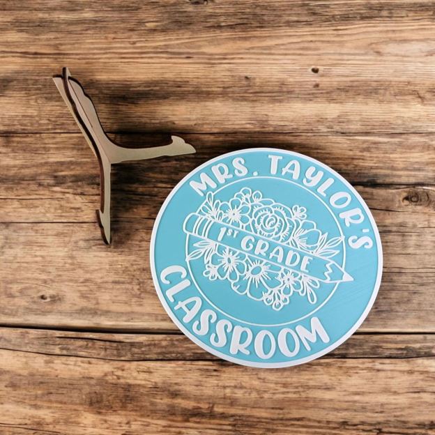 Personalized Teacher Classroom Sign Decor with Stand | CWGift46