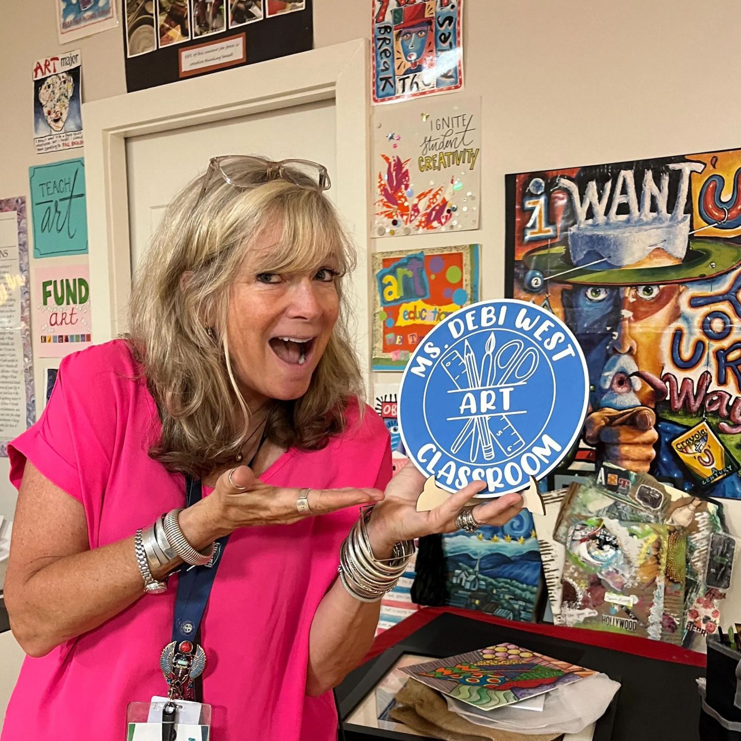 Personalized Teacher Classroom Sign Decor with Stand | CWGift46