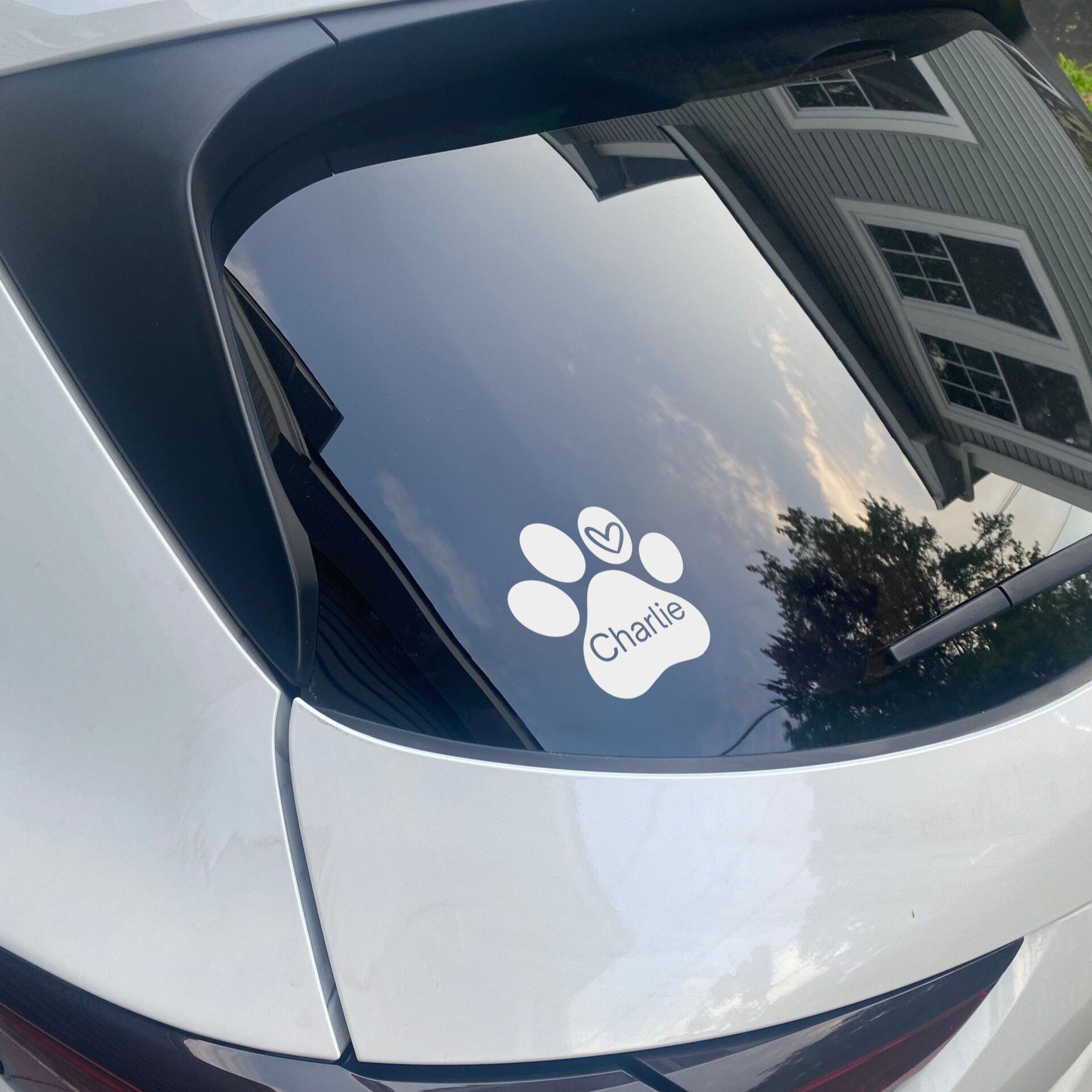 Personalized Pet Vinyl Paw Name Decals | BKPet450