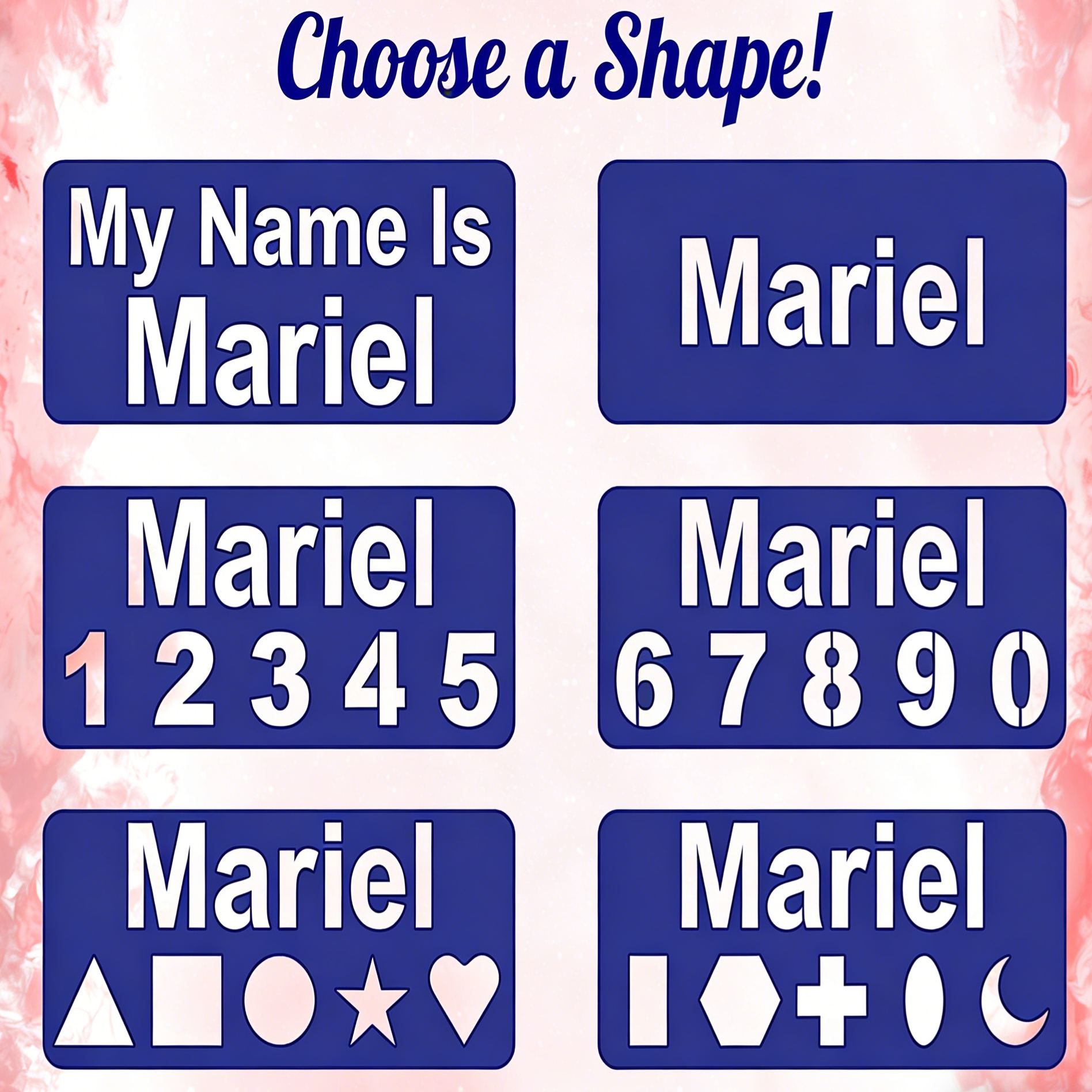 Personalized 3D Printed Name Practice Stencil Kit | CWGift48