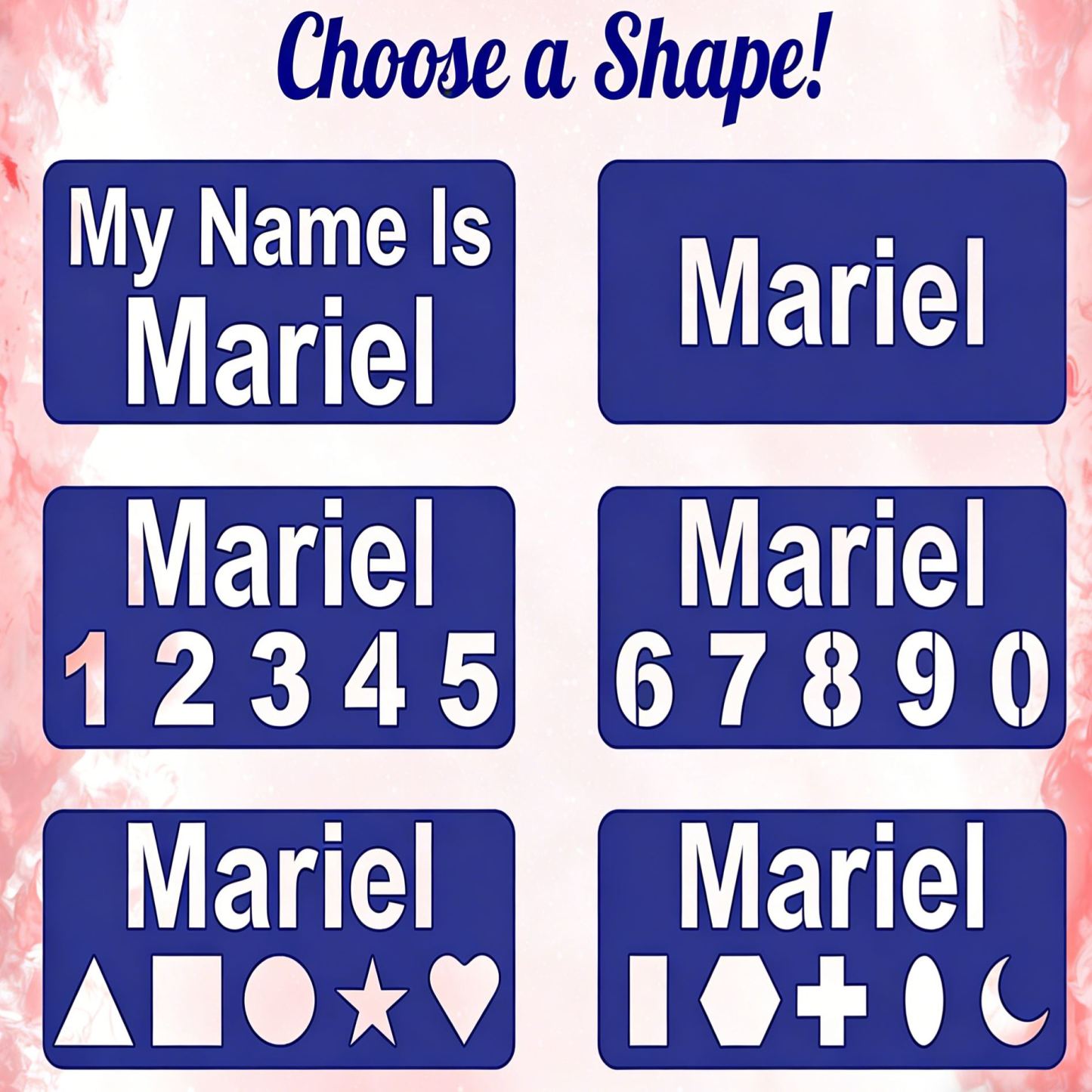 Personalized 3D Printed Name Practice Stencil Kit | CWGift48